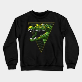 Cyber Crocodile Punk Crewneck Sweatshirt